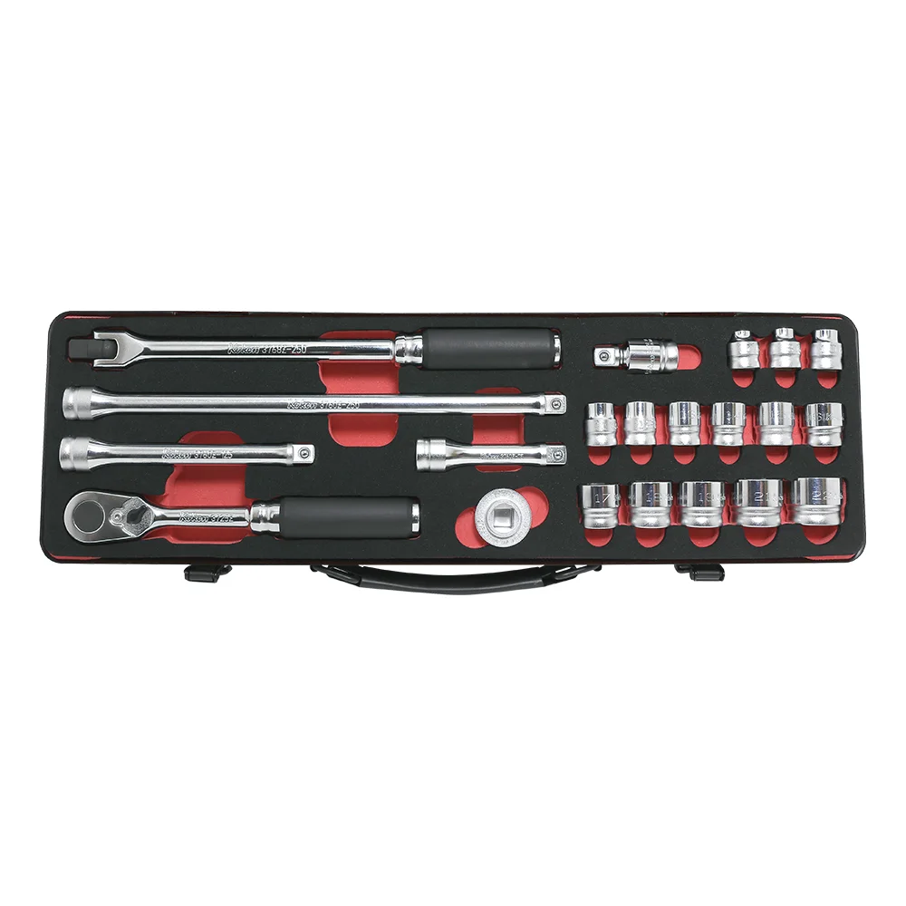 3/8" steckschlüsselsatz in weichschaumeinlage, z serie