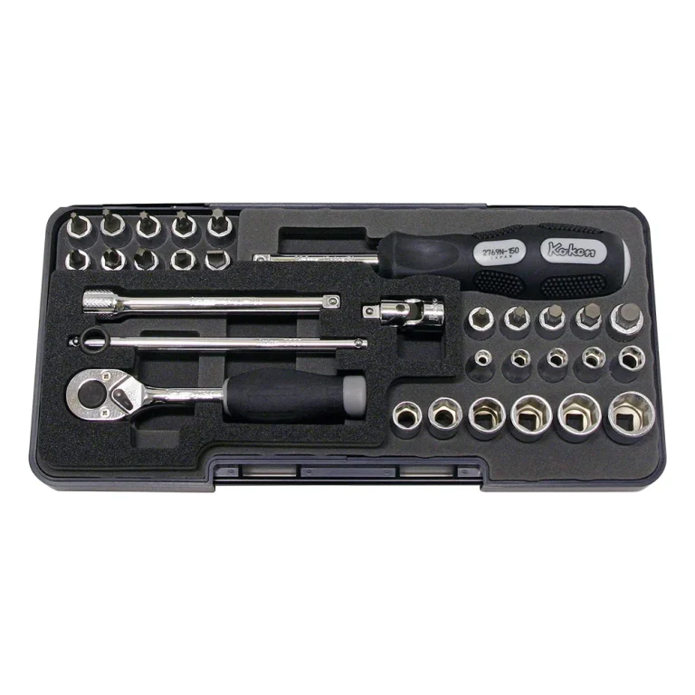 1/4" steckschlüsselsatz in kunststoffkassette