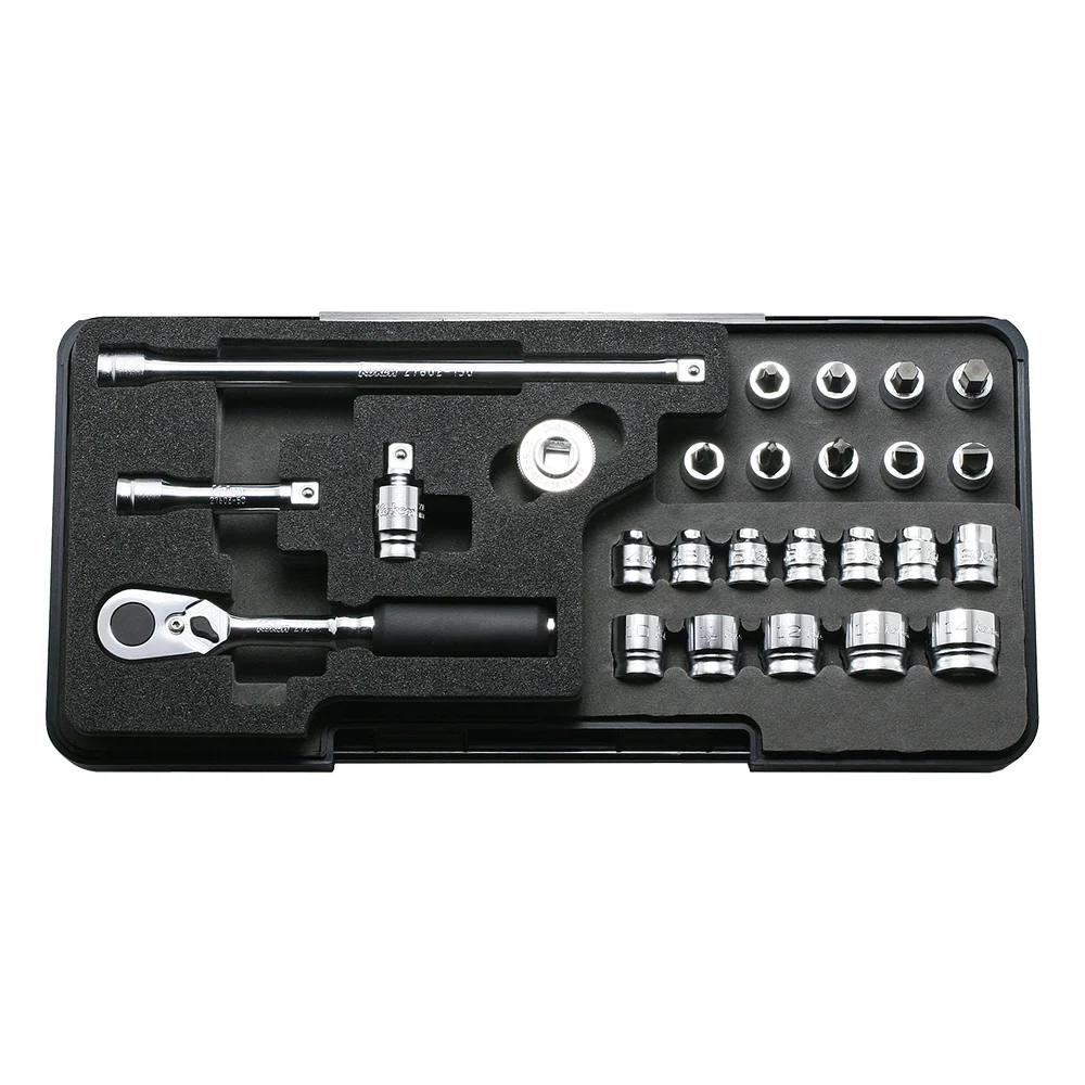 1/2" steckschlüsselsatz in kunststoffkassette