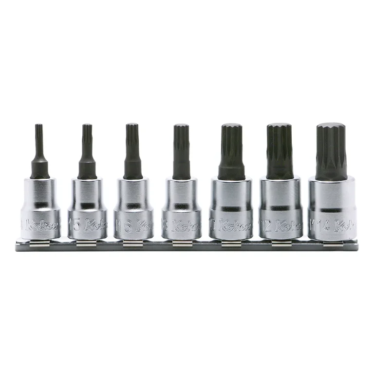 3/8" bit steckschlüssel xzn, 6teiliger satz auf halteschiene