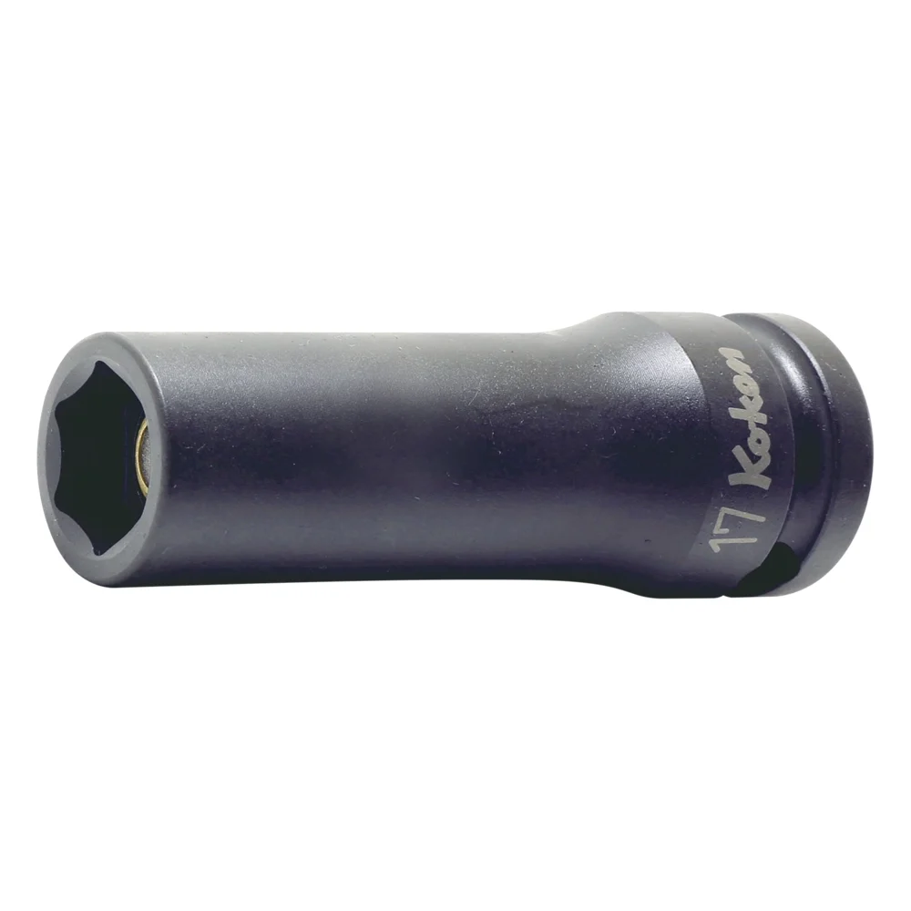 1/2'' 6-kant Schlagschrauber Nuss mit versenkbarem Magnet, 80 mm