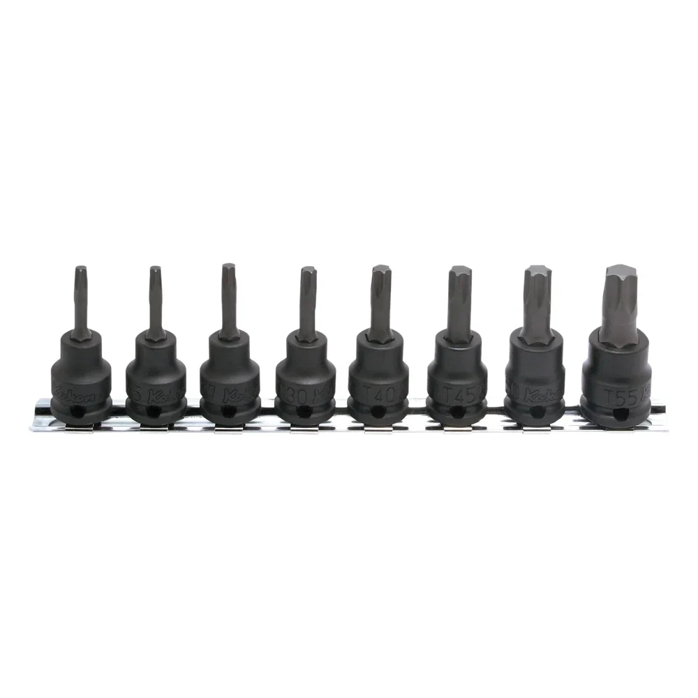3/8'' Schlagschrauber TORX®-Bitsatz, 8-teiliger Satz auf Halteschiene